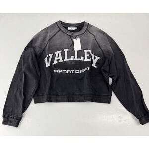 Vale State Valley Sport Department Crewneck Grey Black Size Large NWT!!